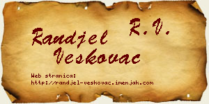 Ranđel Veškovac vizit kartica